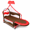 4 Multifunctional Baby Cot Bed with Portable Carry Cot & Mosquito Net Canopy (569A)