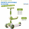 4 2-in-1 Kids Kick Scooter with Foldable Seat, Flashing LED Wheels & Music (ARJ-628)