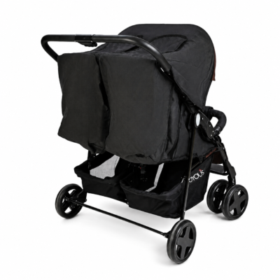 4 JOYOUS JY212 Side-by-Side Twin Double Stroller with Peek-a-Boo Canopy