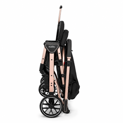 kidilo Compact Trolley Fold Baby Stroller with Leatherette Push Handle (K919)