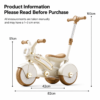 4 Convertible Toddler Tricycle Ride-On with Adjustable Push Handle & Quiet Wide Wheels (1667)
