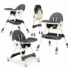 5-in-1 Convertible Baby Highchair & Rocking Chair with Double Layer Tray