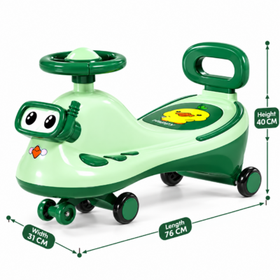 Diving Fish Swing Car – Wiggle Ride-On Toy with LED Flashing Wheels