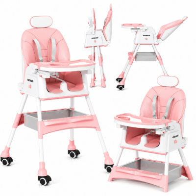 Multi-Positional Convertible Baby Highchair with Recline & Storage