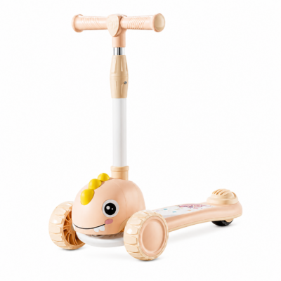 4 Dinosaur 3-Wheel Kick Scooter for Kids (Ages 2–10) with Smooth Glide Wheels