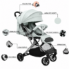Kidilo K8 Pro Airplane Cabin-Approved Lightweight Travel Stroller with Bassinet Recline
