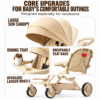 3-in-1 Multifunction Convertible Baby Stroller & High Chair with 360° Rotatable Seat