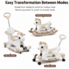 4 3-in-1 Unicorn Ride-On Toy for Toddlers – Rocking Horse, Scooter & Push Car