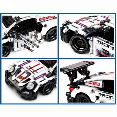 4 2.4 GHz Remote Control Sports Car Building Block Set (386 Pcs)