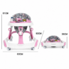 Multi-Function Foldable Baby Walker with 360° Silent Wheels, Removable Crash Bar & Dual Height Adjustment