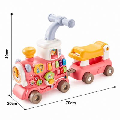5-in-1 Multifunctional Baby Walker Train with Light & Steam Spray (6064)
