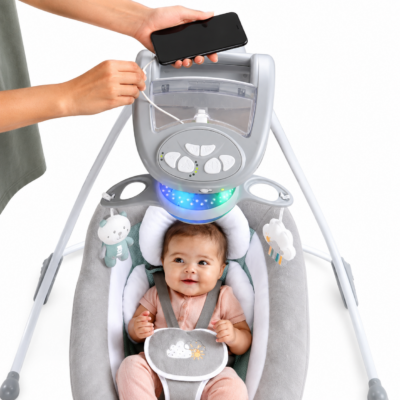 Ingenuity InLighten Multi-Motion Baby Swing & Soothing Portable Rocker (12321)