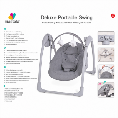 4 Mastela Deluxe Folding Auto Swing with Music & Toys (6511)