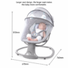 Mastela Deluxe 3-in-1 Smart Electric Baby Rocker with Mosquito Net (8104)