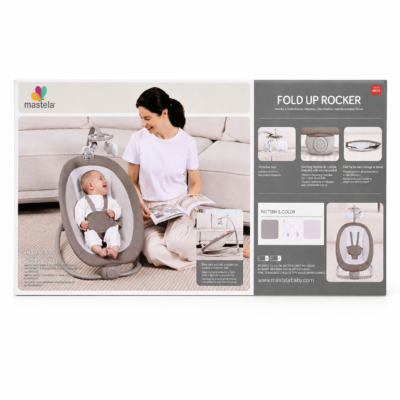 Mastela Fold Up Rocker Infant Seat with Soothing Melodies & Calming Vibrations (6601)