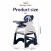 5 Joyous 4-in-1 Multifunctional Baby Dining Chair Set with Removable Wheels (985)