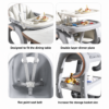 5 Modern Luxury Baby High Chair with Double-Layer Tray & Large Storage Basket (S08)