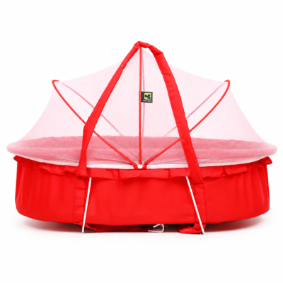 5 Multifunctional Baby Cot Bed with Portable Carry Cot & Mosquito Net Canopy (569A)