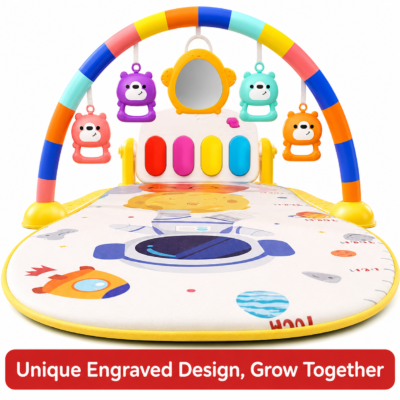 5 Joyous 2-in-1 Baby Piano Play Gym & Push Walker with Musical Keyboard (9881)