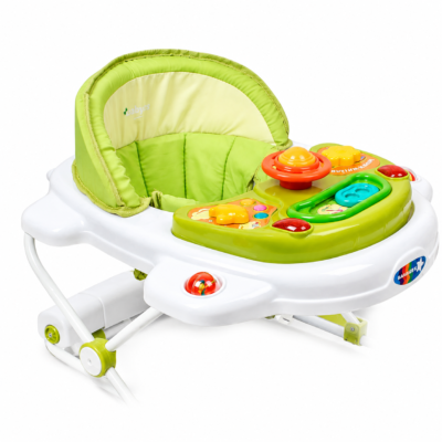 5 Infantes Convertible Baby Walker-Rocker Combo with Soft Footrest Mat & Steering Wheel (1078)