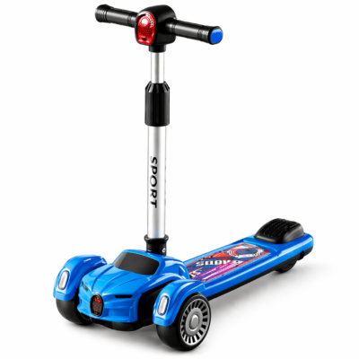 Bugatti-Inspired Luxury Kids 3-Wheel Scooter with Adjustable Handlebar