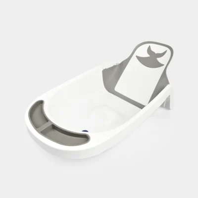 2-in-1 Ergonomic Baby Bath Tub with Reclining Newborn Seat & Built-in Storage Tray (8019)