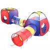 4-in-1 Indoor & Outdoor Kids Play Tent with Tunnel & Square Ball Pool