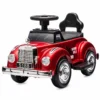Kids Toddler Retro Ride-On Push Car with Music, LED Lights & Anti-Rollover Design