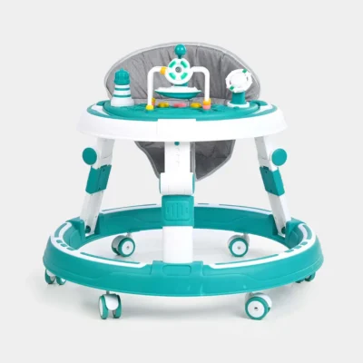 Ergonomic Anti-Tip Baby Walker with Ocean Activity Center & Converts to High Chair