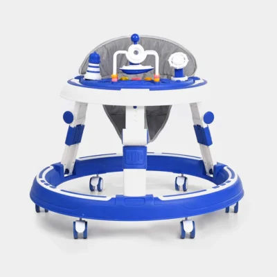 Ergonomic Anti-Tip Baby Walker with Ocean Activity Center & Converts to High Chair
