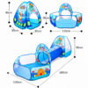 Five 3-in-1 Ball Pool Tent & Crawling Tunnel House Set for Kids