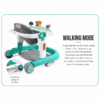 Five 3-in-1 Elegant Baby Walker with Farm-Themed Music Toy Bar, Bounce Mode & Anti-Fall Brakes