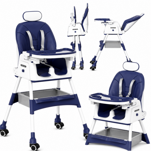 Multi-Positional Convertible Baby Highchair with Recline & Storage
