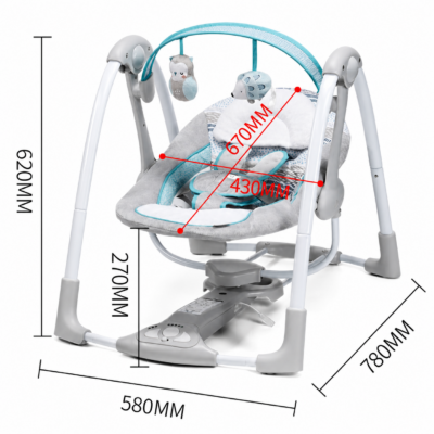 Ingenuity PowerAdapt Compact & Foldable Automatic Baby Swing (11440)