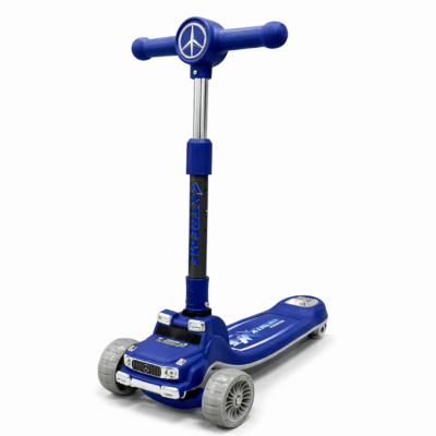 G63- Blue Mercedes Style Luxury 3-Wheel Kids Scooter with High-Stability Base