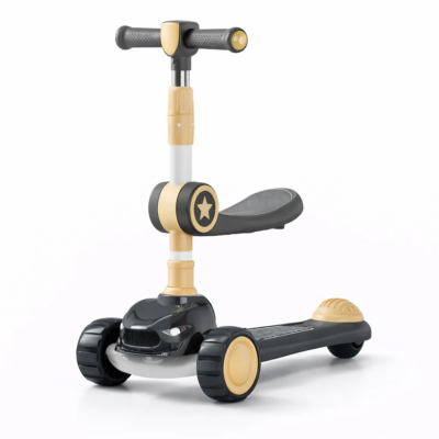 Premium 3-Wheel Kids Scooter with Seat & Adjustable Handlebar
