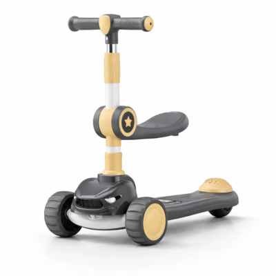 Premium 3-Wheel Kids Scooter with Seat & Adjustable Handlebar