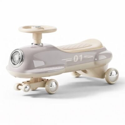 Parent-Child Anti-Rollover Twist Car with Dual Seating & Storage