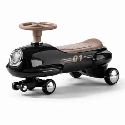 Parent-Child Anti-Rollover Twist Car with Dual Seating & Storage