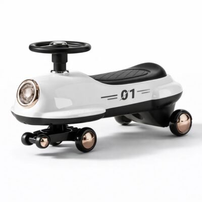 Parent-Child Anti-Rollover Twist Car with Dual Seating & Storage