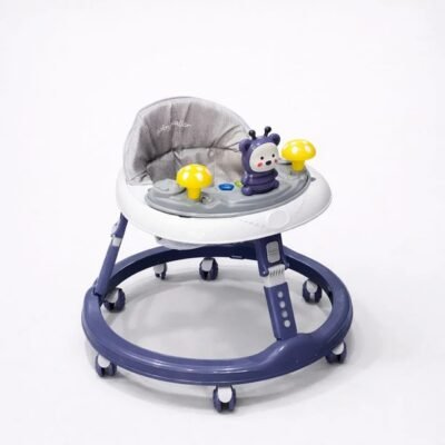 Interactive Animal & Mushroom Foldable Baby Walker with Height Adjustment