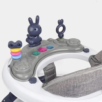 Infantes Rabbit Round-Shaped Baby Walker with Interactive Toy Tray & Music (1826)
