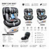Convertible Baby Car Seat (0–18 kg / 0–4 Years) with Side Impact Protection & White Base (628)