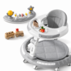 Convertible Baby Walker with Detachable Toy Tray, Push Bar & 8-Level Height Adjustment (217)