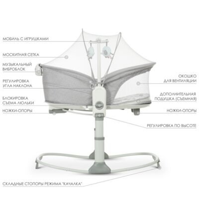 Mastela 6-in-1 Convertible Cradle Swing & Portable Carrycot Set