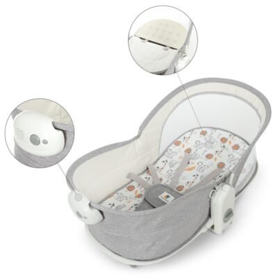 Mastela 6-in-1 Convertible Cradle Swing & Portable Carrycot Set