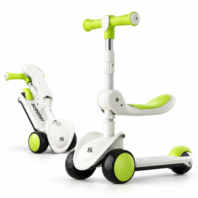 Growth Convertible Toddler Kick Scooter with Gravity-Sensing Steering & Foldable Design (669)