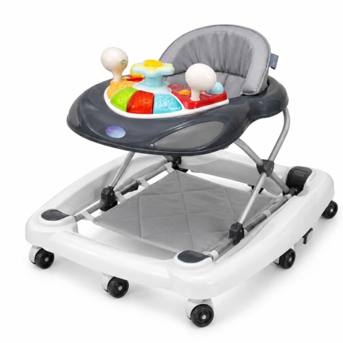 1 Foldable Baby Activity Walker with Musical Steering Dashboard & Safety Stoppers (8855)