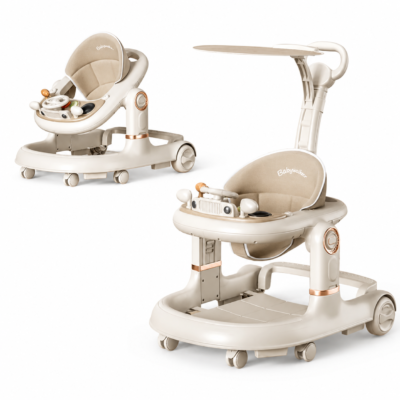 Multifunctional 6-in-1 Baby Walker with Interactive Music Toy Tray & Push Handle (W-569)