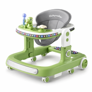 Collapsible Foldable Baby Activity Walker with Dinosaur Toy Tray & Illuminated Foot Base (568)